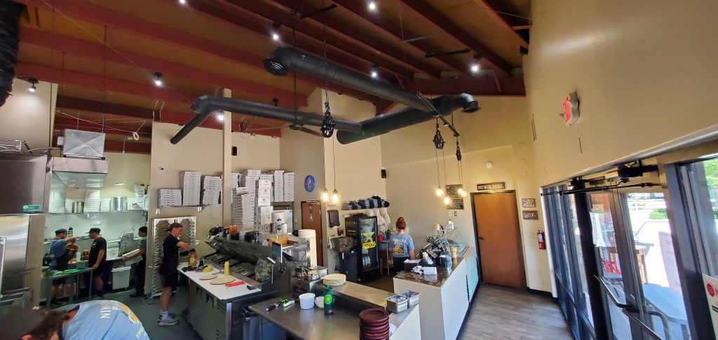 Tenant Improvement Pizza Place in Munds Park Interior 2 General Contractor shows Tenant Improvement Interior front desk