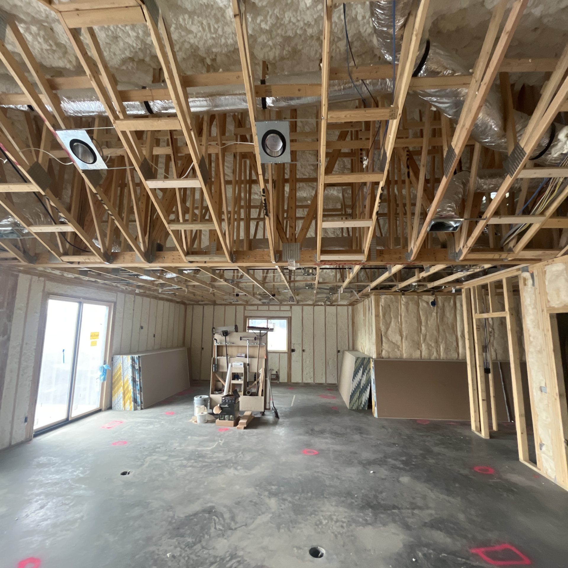 Custom Home Build in Flagstaff with insulation completed