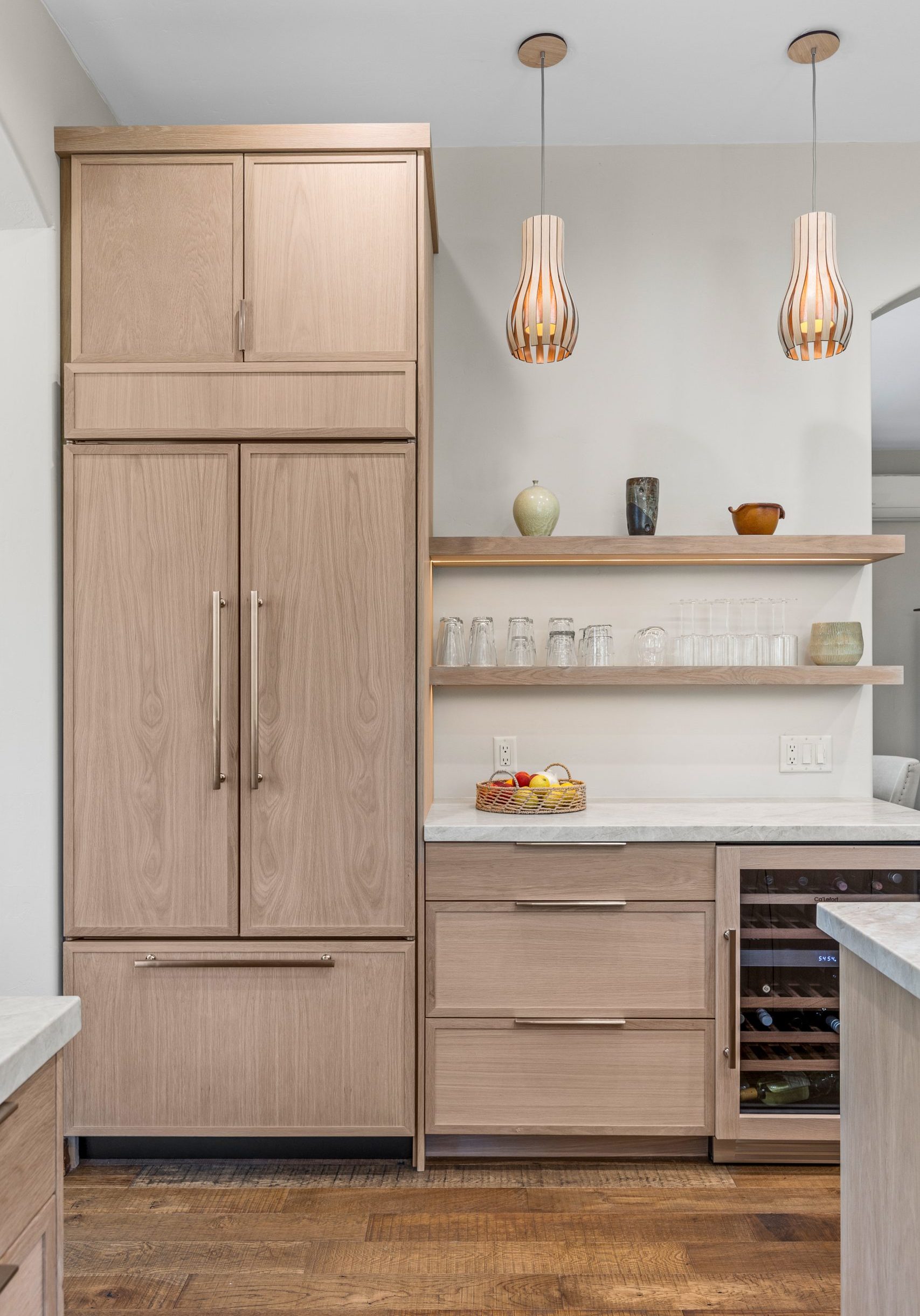 Home Remodel of Kitchen with Wine Bar