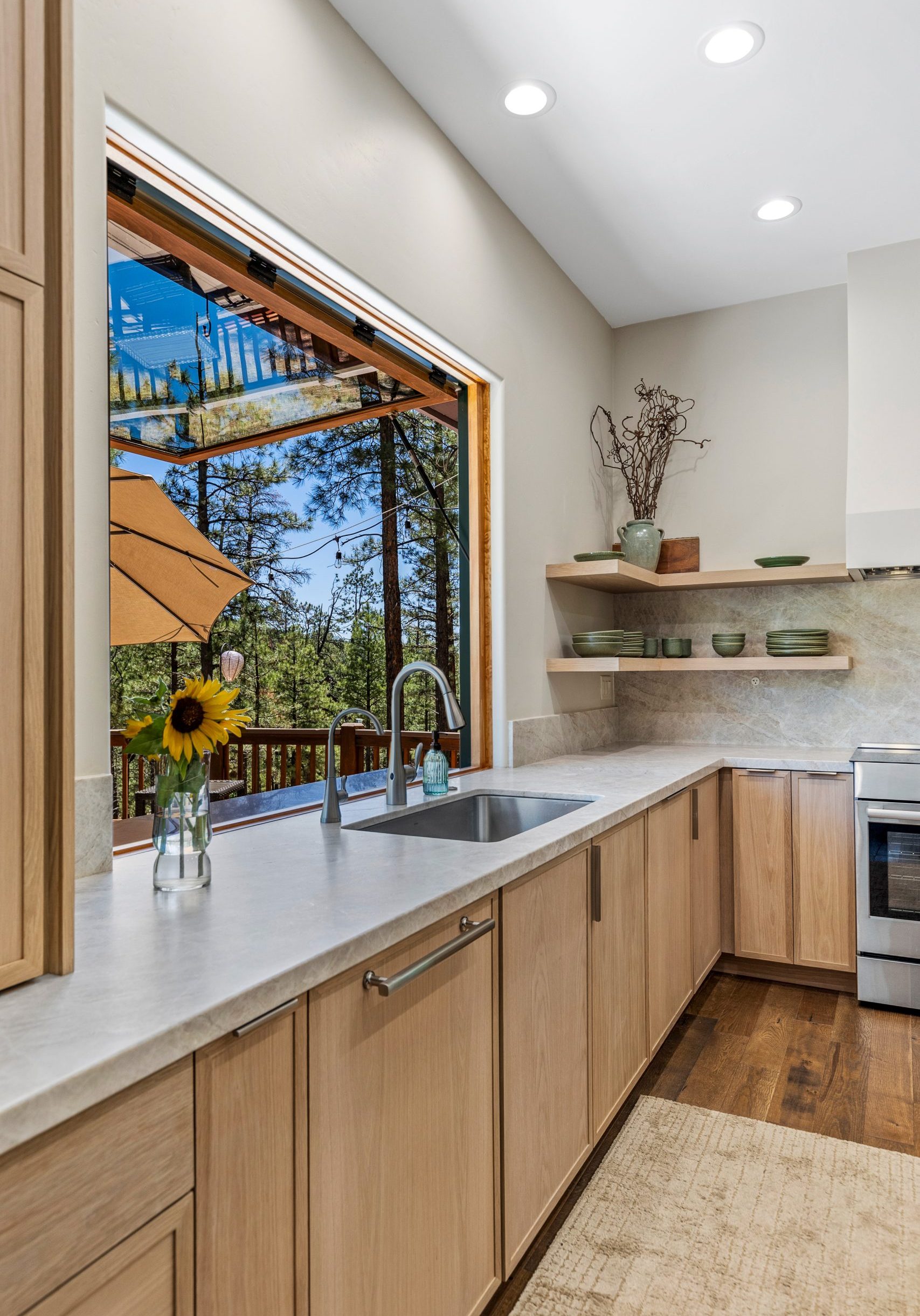 Home Remodel of Kitchen with server window
